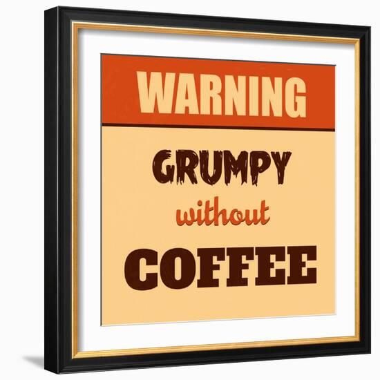 Grumpy Without Coffee-Lorand Okos-Framed Art Print