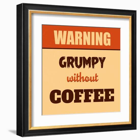 Grumpy Without Coffee-Lorand Okos-Framed Art Print