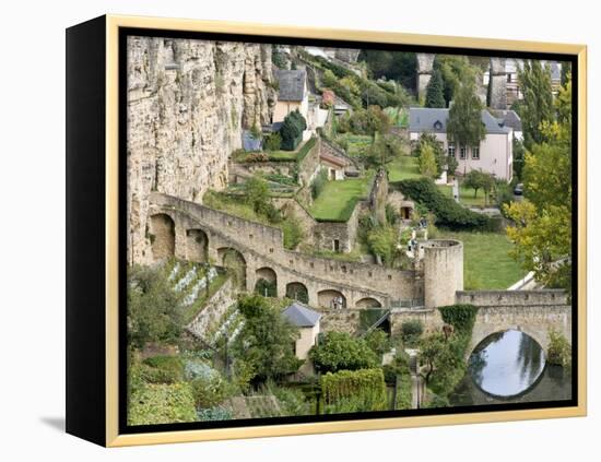 Grund Neighborhood, Luxembourg City, Luxembourg-William Sutton-Framed Premier Image Canvas