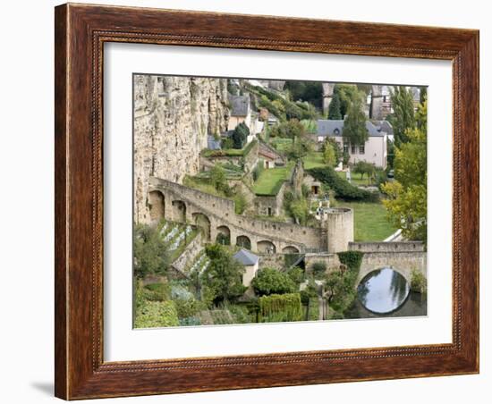 Grund Neighborhood, Luxembourg City, Luxembourg-William Sutton-Framed Photographic Print