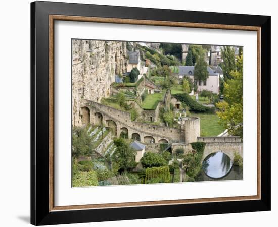 Grund Neighborhood, Luxembourg City, Luxembourg-William Sutton-Framed Photographic Print