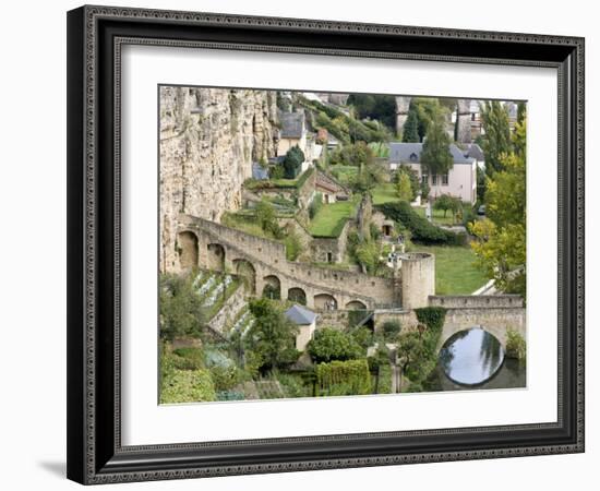 Grund Neighborhood, Luxembourg City, Luxembourg-William Sutton-Framed Photographic Print