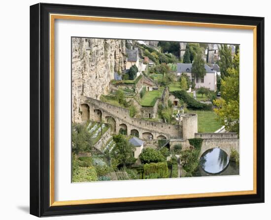 Grund Neighborhood, Luxembourg City, Luxembourg-William Sutton-Framed Photographic Print