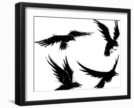 Grundge Crows-toonerman-Framed Art Print