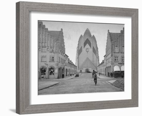 Grundtvig Church in the City of Copenhagen-null-Framed Photographic Print