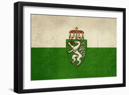 Grunge Austria State Of Steiermark Of Styria State Flag, Austria-Speedfighter-Framed Art Print