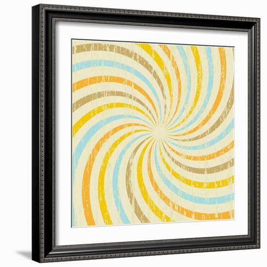 Grunge Background with Multicolored Rays. Vector.-mcherevan-Framed Art Print