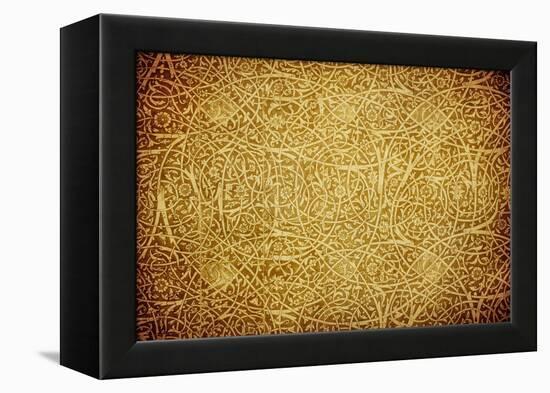 Grunge Background With Oriental Ornaments-javarman-Framed Stretched Canvas