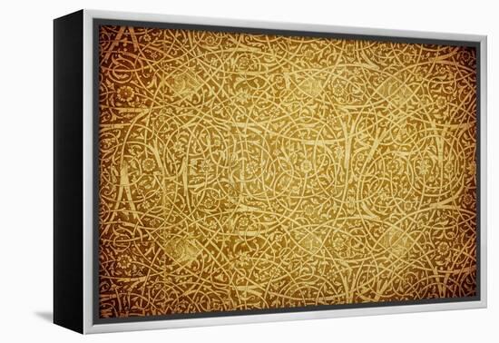 Grunge Background With Oriental Ornaments-javarman-Framed Stretched Canvas