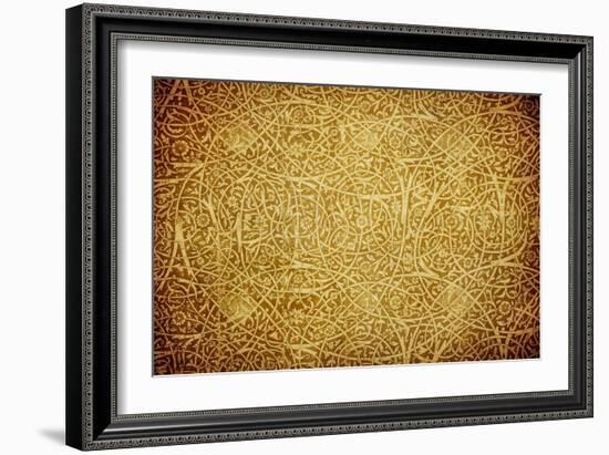 Grunge Background With Oriental Ornaments-javarman-Framed Art Print