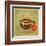 Grunge Card With Coffee Cup-elfivetrov-Framed Art Print