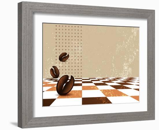 Grunge Coffee Background-one AND only-Framed Photographic Print