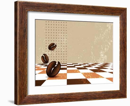 Grunge Coffee Background-one AND only-Framed Photographic Print