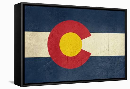 Grunge Colorado State Flag Of America, Isolated On White Background-Speedfighter-Framed Stretched Canvas