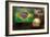 Grunge Flag Of Brasil On The Wall And Ball-yuran-78-Framed Art Print