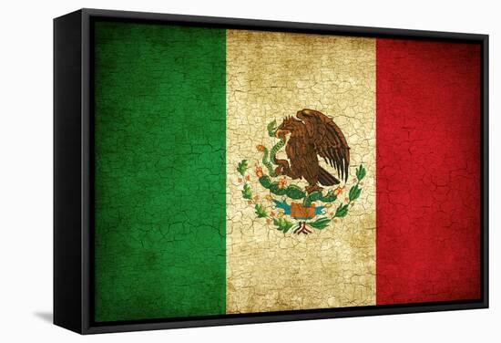 Grunge Flag Of Mexico-Graphic Design Resources-Framed Stretched Canvas