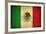 Grunge Flag Of Mexico-Graphic Design Resources-Framed Art Print