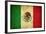 Grunge Flag Of Mexico-Graphic Design Resources-Framed Art Print