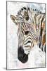 Grunge gold zebra-Sarah Manovski-Mounted Giclee Print