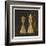 Grunge Illustration Of King And Queen Chess Figures-pashabo-Framed Art Print