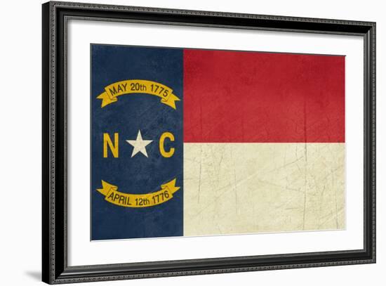 Grunge Illustration Of North Carolina State Flag, United States Of America-Speedfighter-Framed Premium Giclee Print