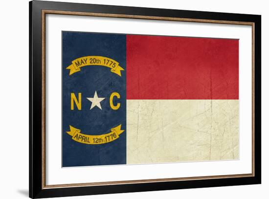 Grunge Illustration Of North Carolina State Flag, United States Of America-Speedfighter-Framed Premium Giclee Print