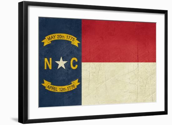 Grunge Illustration Of North Carolina State Flag, United States Of America-Speedfighter-Framed Art Print