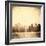 Grunge Image Of New York Skyline-javarman-Framed Art Print