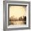 Grunge Image Of New York Skyline-javarman-Framed Art Print