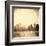 Grunge Image Of New York Skyline-javarman-Framed Art Print