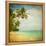 Grunge Image Of Tropical Beach-javarman-Framed Stretched Canvas