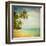 Grunge Image Of Tropical Beach-javarman-Framed Art Print