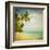 Grunge Image Of Tropical Beach-javarman-Framed Art Print