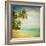 Grunge Image Of Tropical Beach-javarman-Framed Art Print