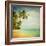 Grunge Image Of Tropical Beach-javarman-Framed Art Print