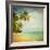 Grunge Image Of Tropical Beach-javarman-Framed Art Print