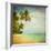 Grunge Image Of Tropical Beach-javarman-Framed Art Print