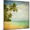 Grunge Image Of Tropical Beach-javarman-Mounted Art Print