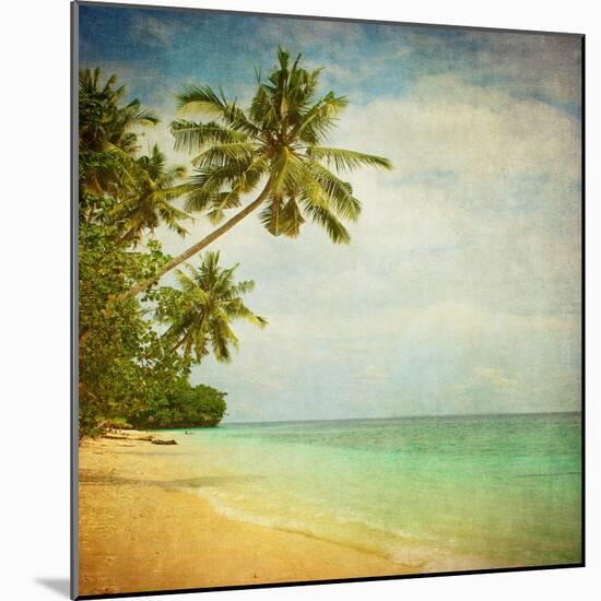 Grunge Image Of Tropical Beach-javarman-Mounted Art Print