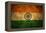 Grunge India Flag-darrenwhi-Framed Stretched Canvas