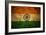 Grunge India Flag-darrenwhi-Framed Art Print