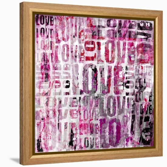Grunge Love Square-Roseanne Jones-Framed Premier Image Canvas