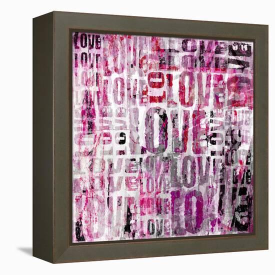 Grunge Love Square-Roseanne Jones-Framed Premier Image Canvas