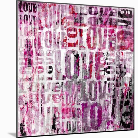 Grunge Love Square-Roseanne Jones-Mounted Giclee Print