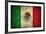 Grunge Mexican Flag-Graphic Design Resources-Framed Art Print