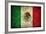 Grunge Mexican Flag-Graphic Design Resources-Framed Art Print