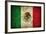 Grunge Mexican Flag-Graphic Design Resources-Framed Art Print