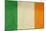 Grunge Officall Flag Of The Irish Tricolor, Republic Of Ireland-Speedfighter-Mounted Art Print