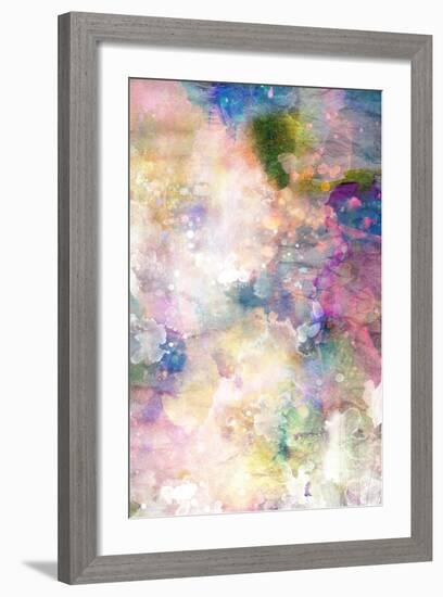 Grunge Painting Background, Colorful Illustration-run4it-Framed Art Print