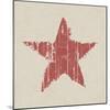 Grunge Red Star-pashabo-Mounted Art Print